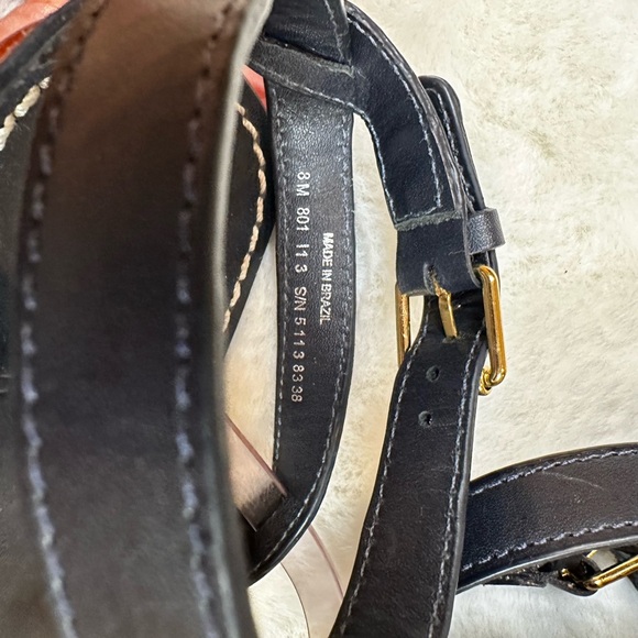 Tory Burch navy and Gold Bow Sandals - Picture 8 of 11